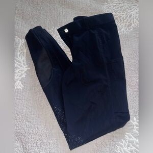 Preowned Equiline black knee patch  lightweight breeches size 44